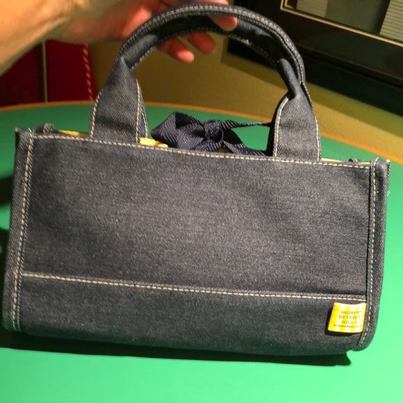 Georgio Beverly Hills Denim Satchel Handbag - Picture 4 of 6